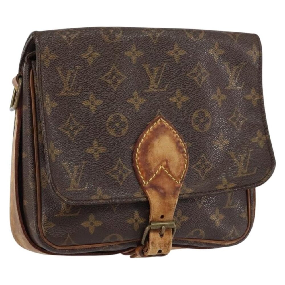 LOUIS VUITTON Monogram Cartouchiere MM Shoulder Bag M51253 LV Auth ar13906